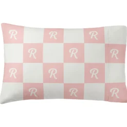 Checkered Colors Monogram Pillowcase