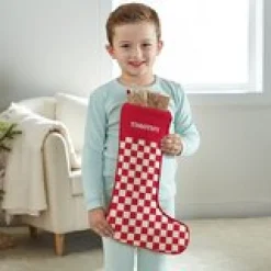 Checkered Holiday Stocking
