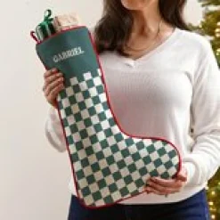 Checkered Holiday Stocking