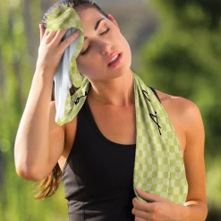 Checkered Name Cooling Towel
