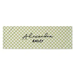 Checkered Name Cooling Towel
