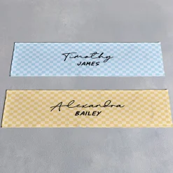 Checkered Name Cooling Towel