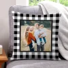 Checks With One Photo Throw Pillow