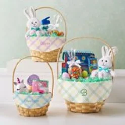 Cheerful Plaid Easter Baskets