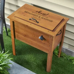 Cheers! Anniversary Wooden Beverage Cooler