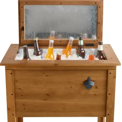 Cheers! Anniversary Wooden Beverage Cooler
