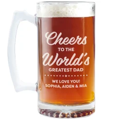 Cheers to Dad Oversized Beer Mug