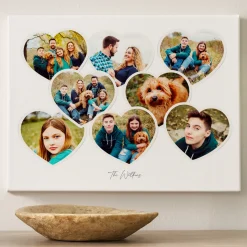 Cherished Hearts Photo Collage Canvas