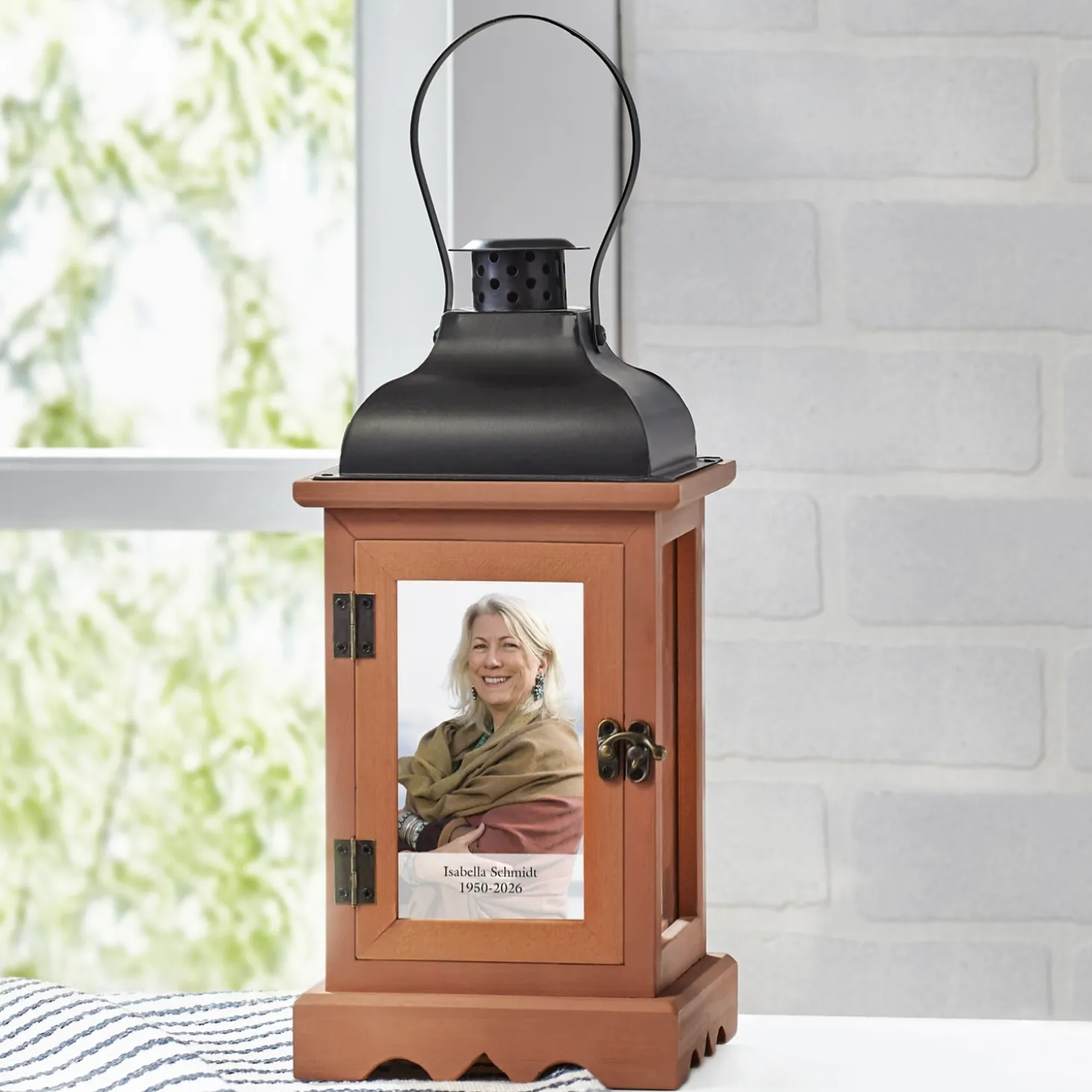 Cherished Loved One Photo Memorial Lantern