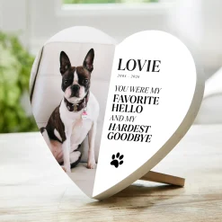 Cherished Pet Photo Wood Heart