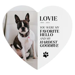 Cherished Pet Photo Wood Heart