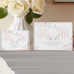 Cherish Mom Glass Block