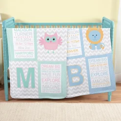 Chevron Baby Information Blanket