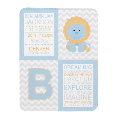 Chevron Baby Information Blanket