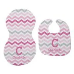 Chevron Fun Bib & Burp Cloth Set