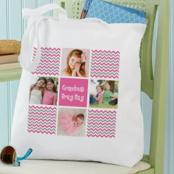 Chevron Photo Message Tote Bag