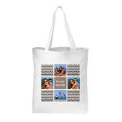 Chevron Photo Message Tote Bag