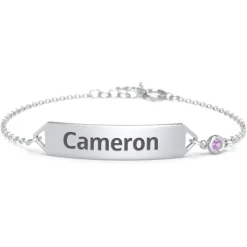 Children's Birthstone Name Bracelet