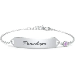 Children's Birthstone Name Bracelet