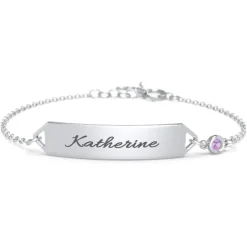 Children's Birthstone Name Bracelet