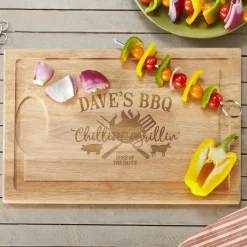 Chillin' & Grillin' Maple Wood Cutting Board