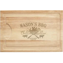 Chillin' & Grillin' Maple Wood Cutting Board