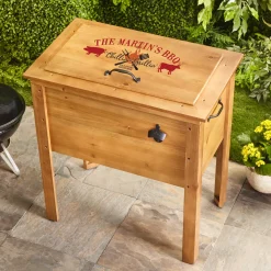 Chillin' & Grillin' Outdoor Wooden Cooler