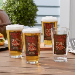 Chillin' & Grillin' Pint Beer Glass