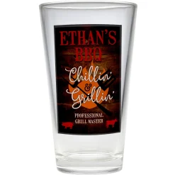 Chillin' & Grillin' Pint Beer Glass