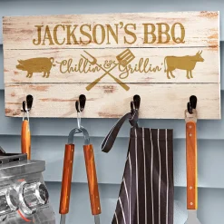 Chillin' & Grillin' Wood Tool Rack