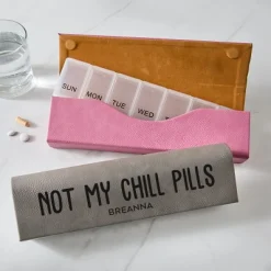 Chill Pills Large Pill Organizer .product-info-decoration { display: inline-flex; justify-content: space-between; align-items: center; border-radius: 0.4rem; background-color: #E8E8E8; padding: 0.2rem 0.4rem; font-size: 1.4rem; line-height: 1.6rem; font-weight: var(--font-weight-semibold); letter-spacing: 0.042rem; text-transform: uppercase; --decoration-icon-url: ''; /* will be dynamically set */}.product-info-decoration.badge-icon::before { content: ''; width: 2rem; height: 2rem; background: var(--decoration-icon-url) no-repeat; background-size: 100% 100%; display: block; margin-right: 0.4rem;} Laser Engraved