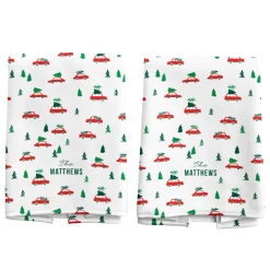 Christmas Cars Kitchen Towel