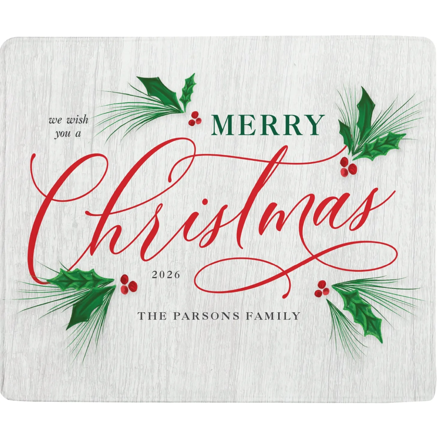 Christmas Greetings Plush Blanket