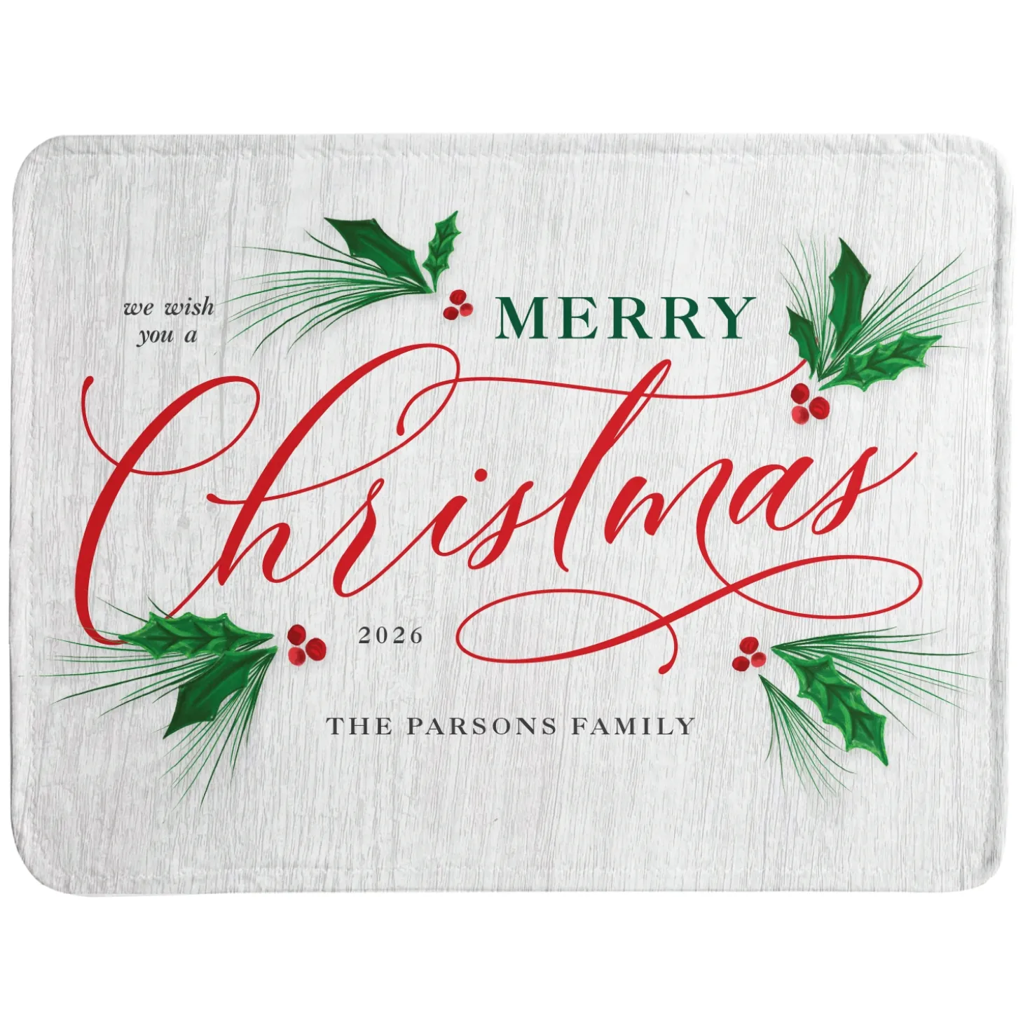 Christmas Greetings Plush Blanket