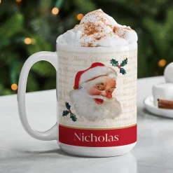 Christmas Greetings Santa Mug