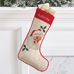 Christmas Greetings Santa Stocking