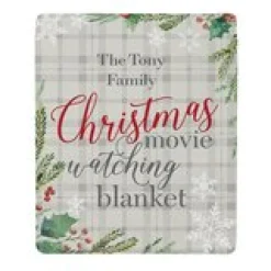 Christmas Movie Watching Plush Blanket