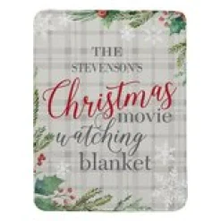 Christmas Movie Watching Plush Blanket