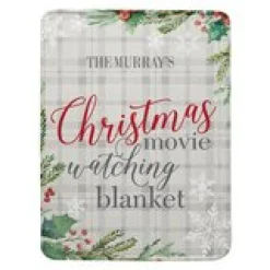 Christmas Movie Watching Plush Blanket
