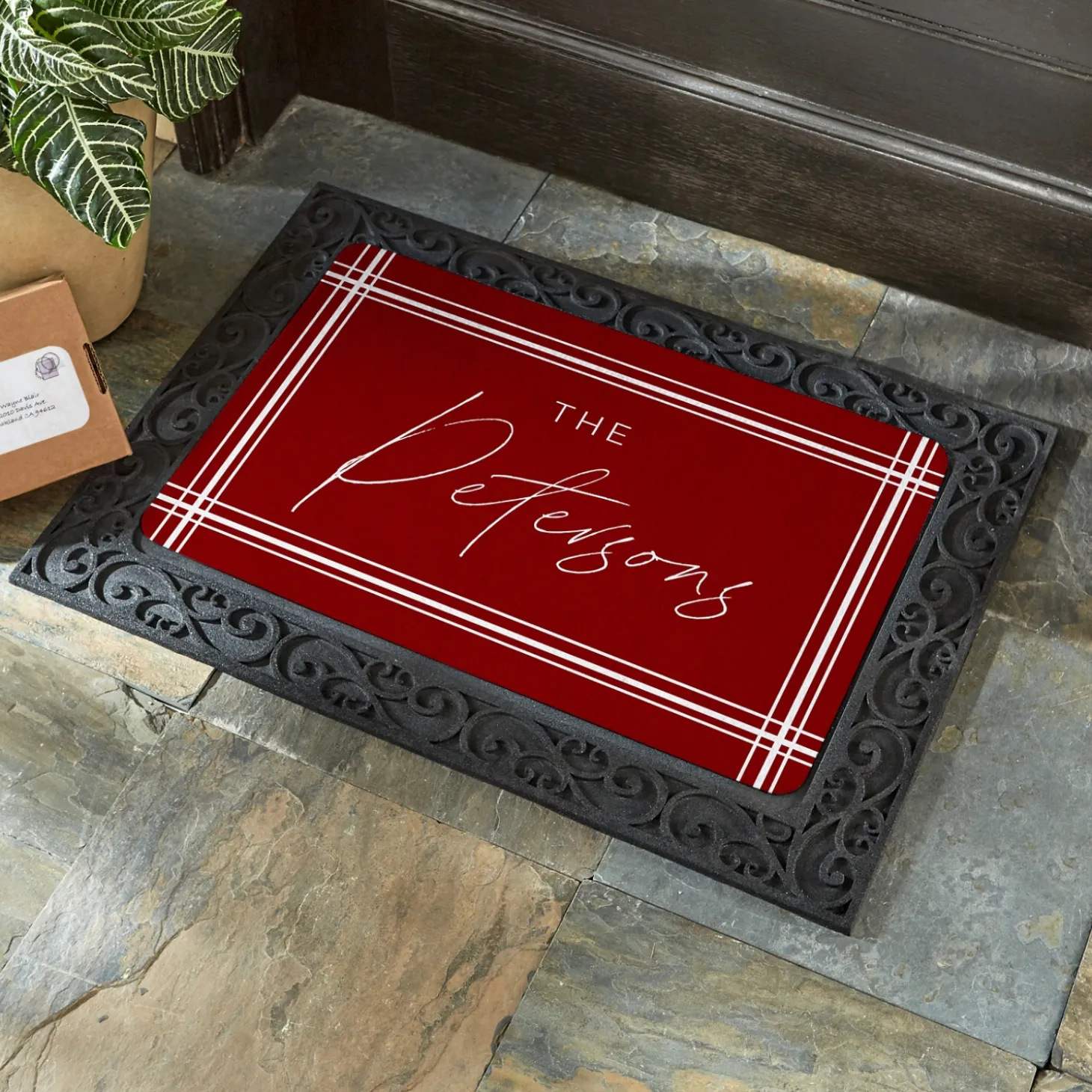 Classic Border Name Doormat