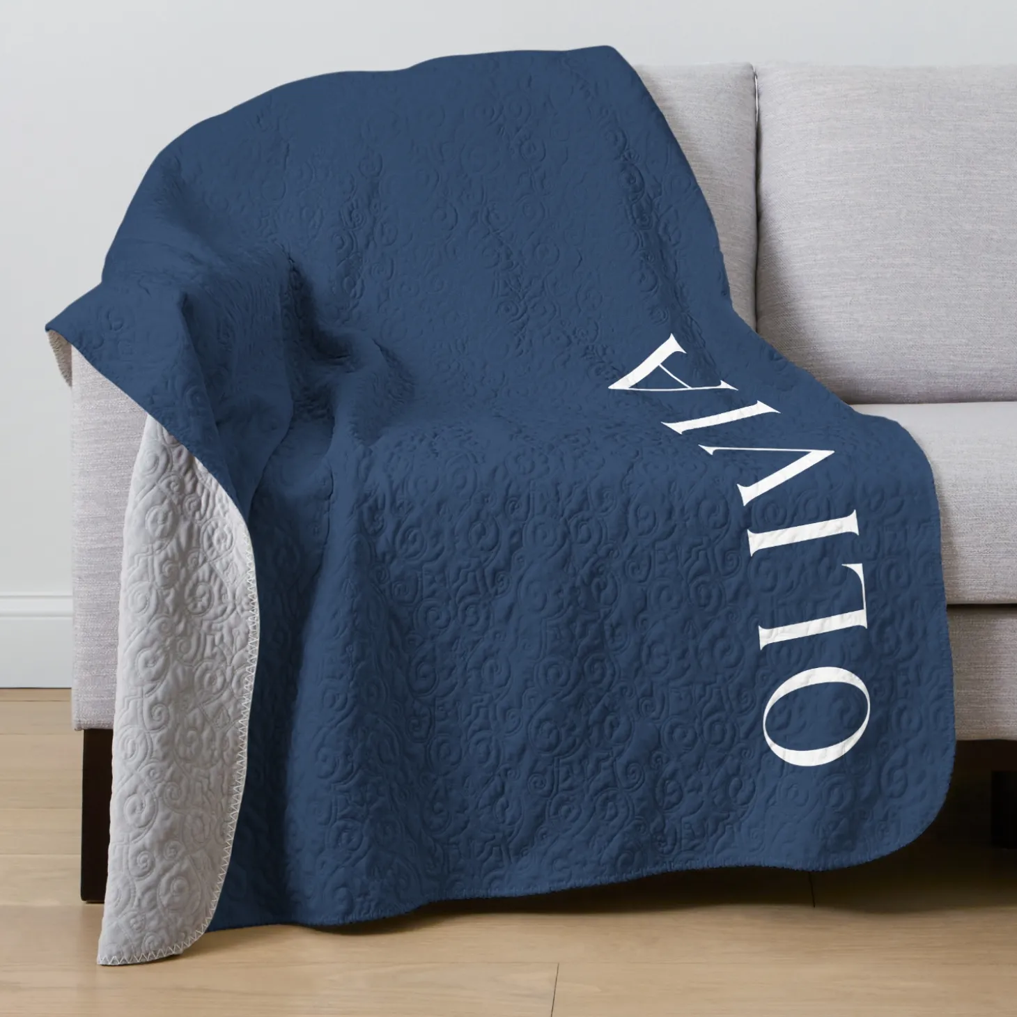 Classic Name Quilted Throw