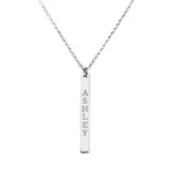 Classic Name Vertical Bar Necklace
