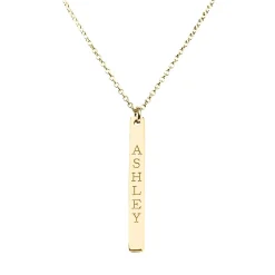 Classic Name Vertical Bar Necklace