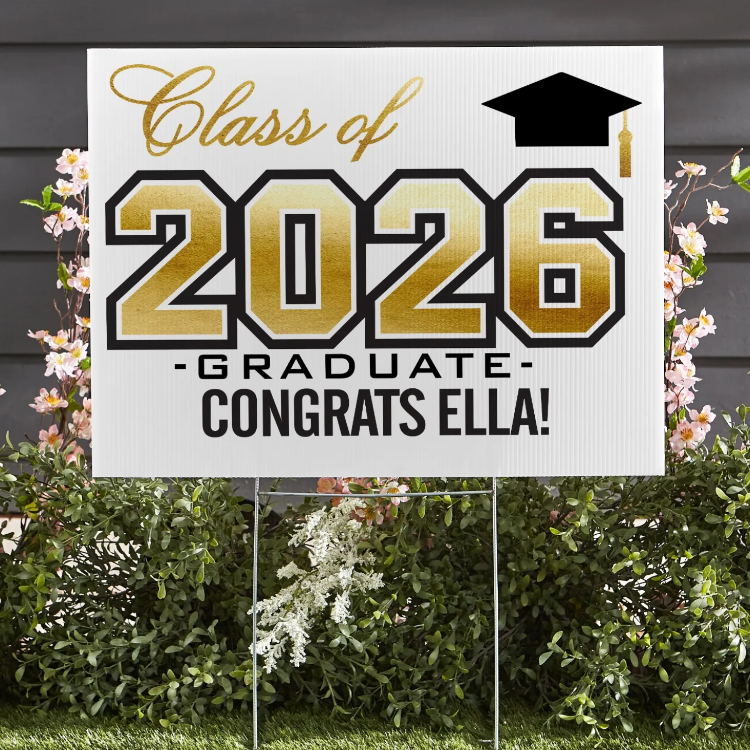 Classic Pomp Graduation Yard Sign