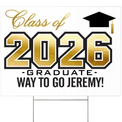 Classic Pomp Graduation Yard Sign