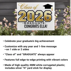 Classic Pomp Graduation Yard Sign
