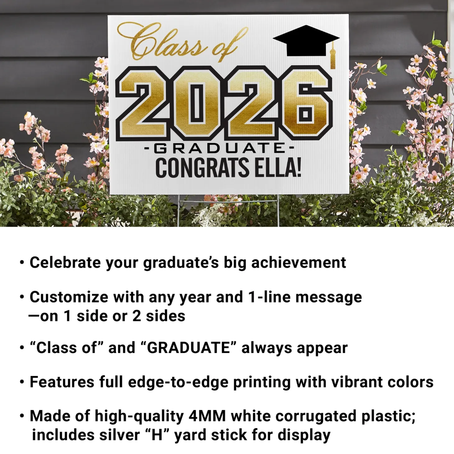 Classic Pomp Graduation Yard Sign