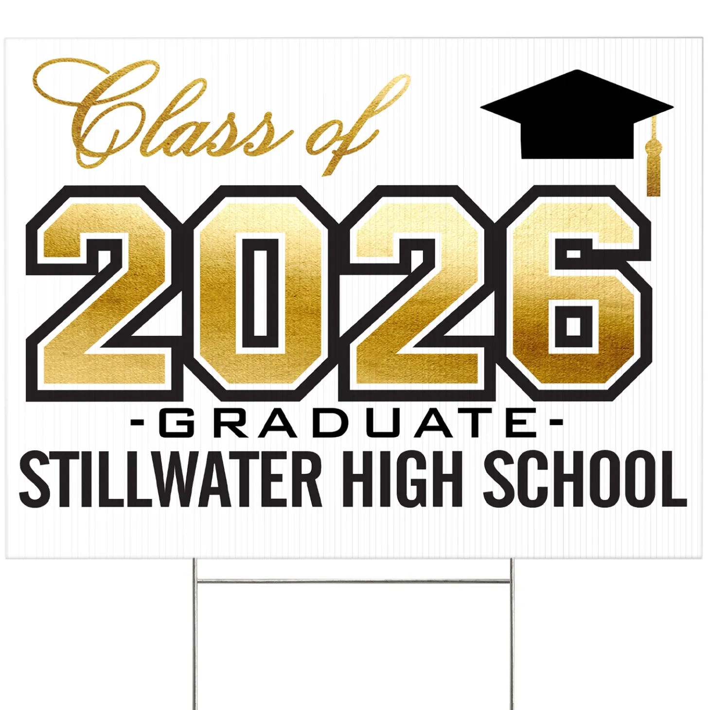 Classic Pomp Graduation Yard Sign