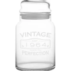 Classic Vintage Birthday Glass Treat Jar
