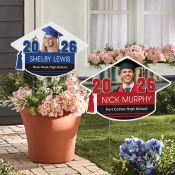 Class Pride! Graduation Cap Photo Yard Sign